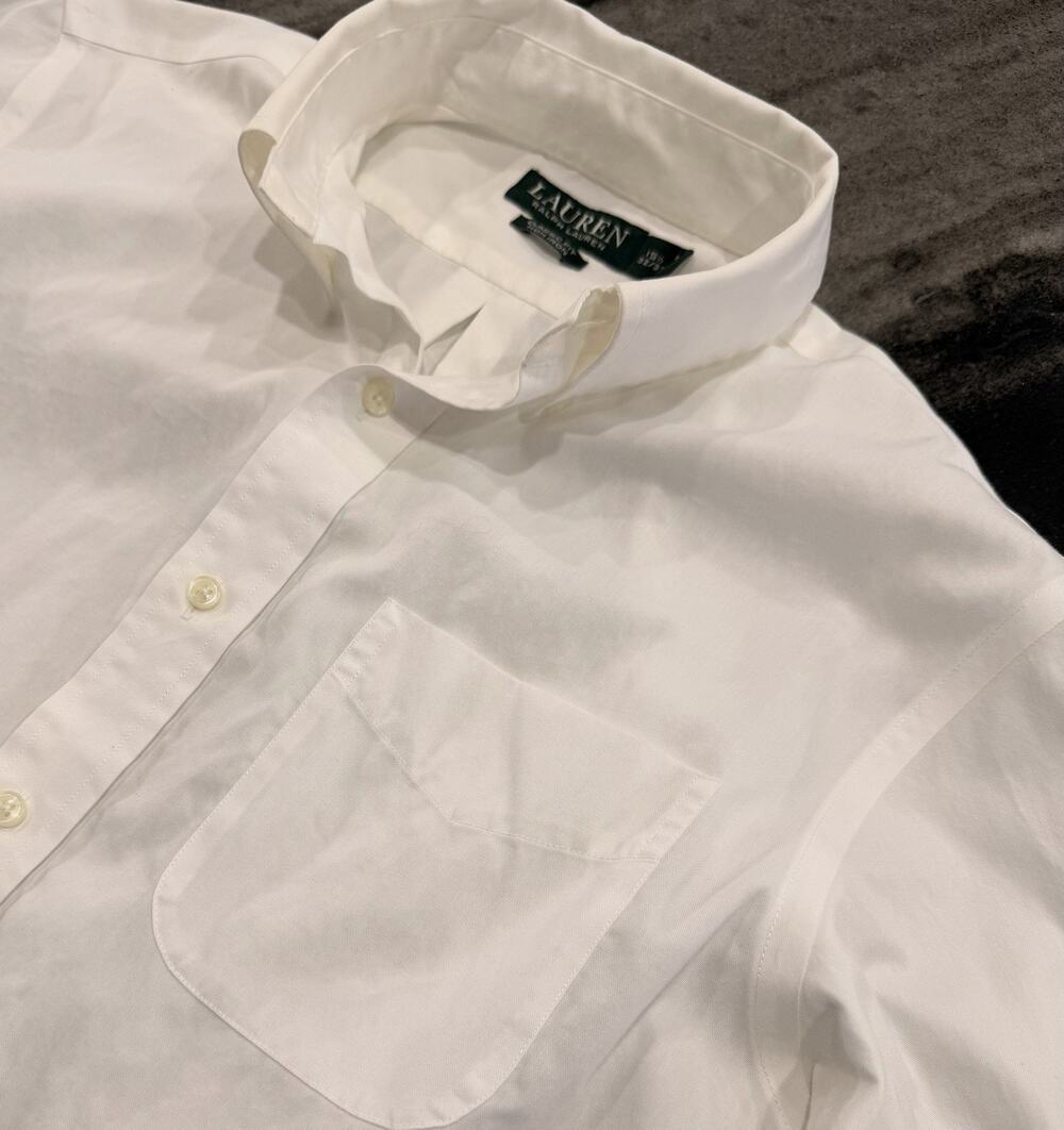 Lauren Ralph Lauren White Oxford Dress Shirt Women’s 15.5 32-33 Classic Fit